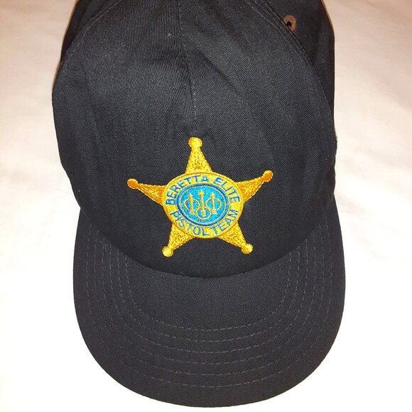 Beretta Elite Pistol Team Baseball Cap * Black * Made in USA * Snap Back * - Picture 2 of 4